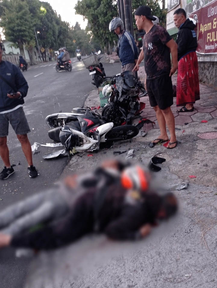 Pagi yang Seharusnya Biasa, Berubah Jadi Tragedi: Adu Banteng Dua Motor di Veteran Salatiga