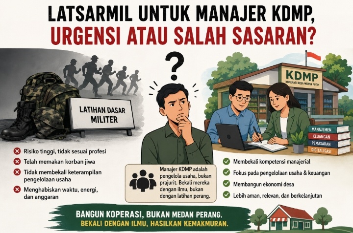 Latsarmil untuk Manajer KDMP: Mau Jaga Koperasi atau Siap Berangkat ke Medan Tempur?